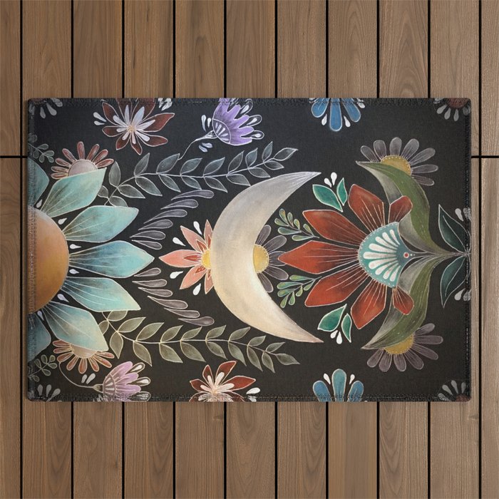 Deep Bloom Outdoor Rug