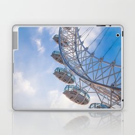 Great Britain Photography - London Eye Under The Blue Cloudy Sky Laptop Skin