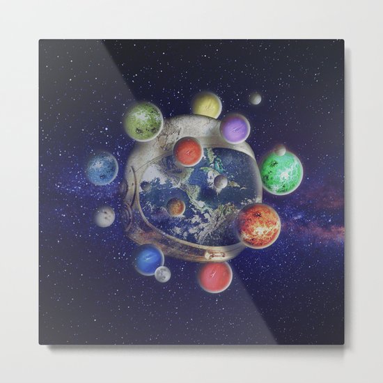 Orbiting Metal Print