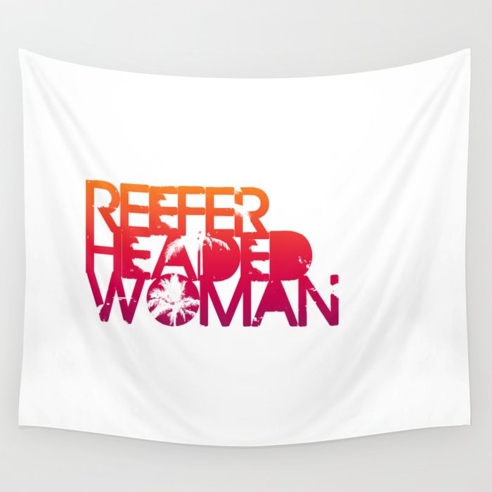 Reefer Headed Woman Stencil1 Wall Tapestry