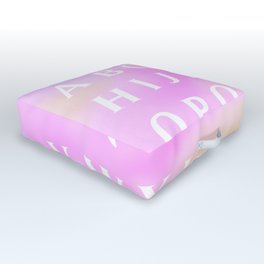 LETTERS (PASTEL SOFTNESS) Outdoor Floor Cushion