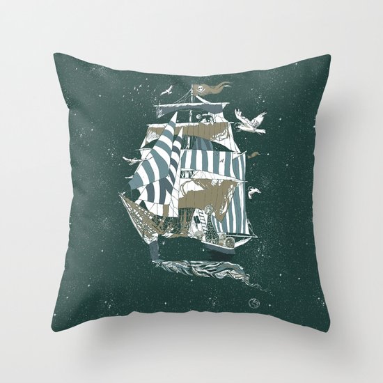 Sail to The Moon Throw Pillow
