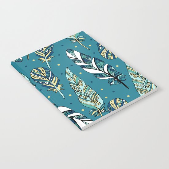 Blue feathers Notebook