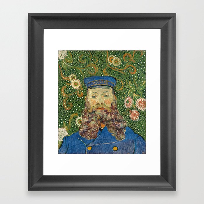 Portrait of the Postman Joseph Roulin by Vincent van Gogh Framed Art Print