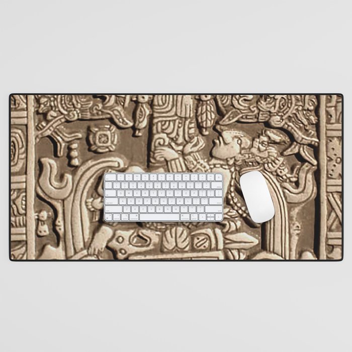 UFOs in Ancient Art. Pakal the Great. Desk Mat