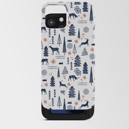 Deer Christmas forest iPhone Card Case