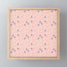 Playful Peach Pearl Triangles Framed Mini Art Print