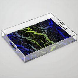 Cracked Space Lava - Blue/Lime Acrylic Tray