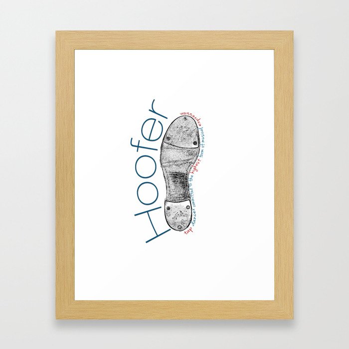 TAP DANCE:  HOOFER (white) Framed Art Print
