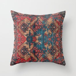 Vintage Moroccan Carpet Throw Pillow