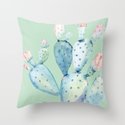 Rose Desert Cactus Light Mint Green By Nature Magick Rug