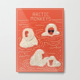 Actual Arctic Snow Monkeys Metal Print