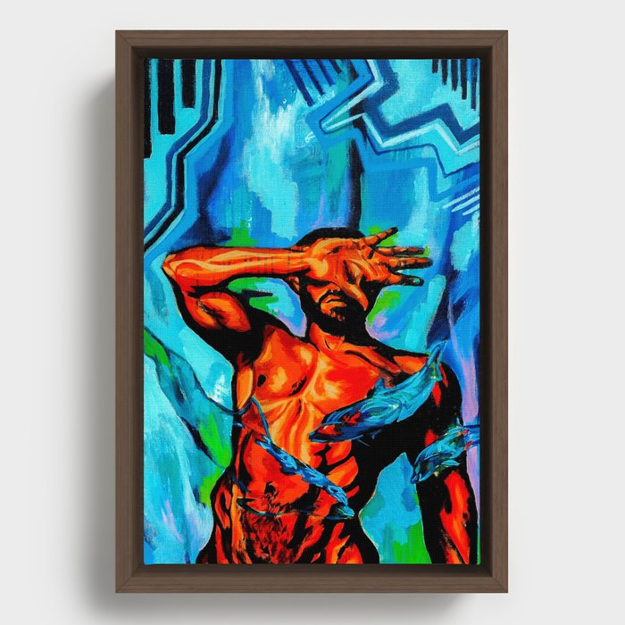 Poseidon Framed Canvas