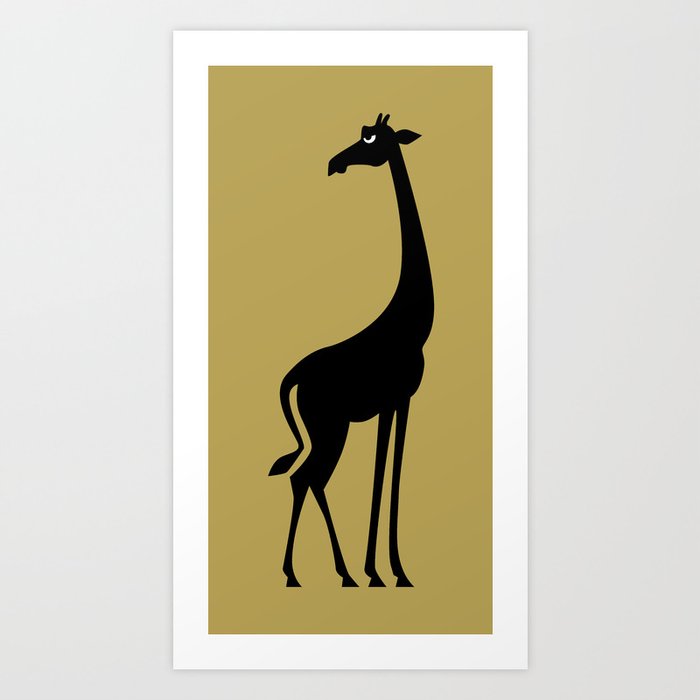 Angry Animals: giraffe Art Print