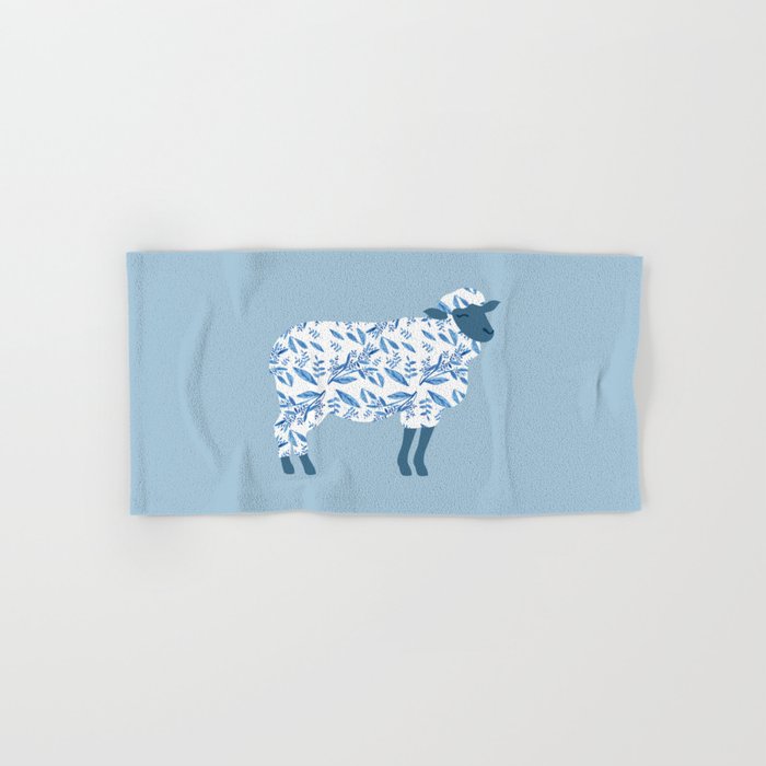 Sheep made of floral pattern Hand & Bath Towel