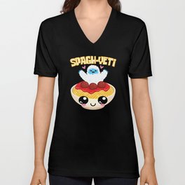 Spaghetti Yeti Bigfoot Noodle Yeti V Neck T Shirt