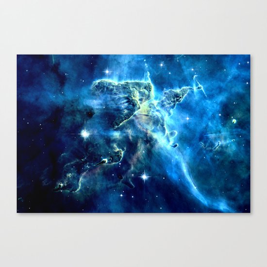 GALAxY Mystic Mountain Blue Canvas Print