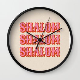 Retro Shalom Wall Clock