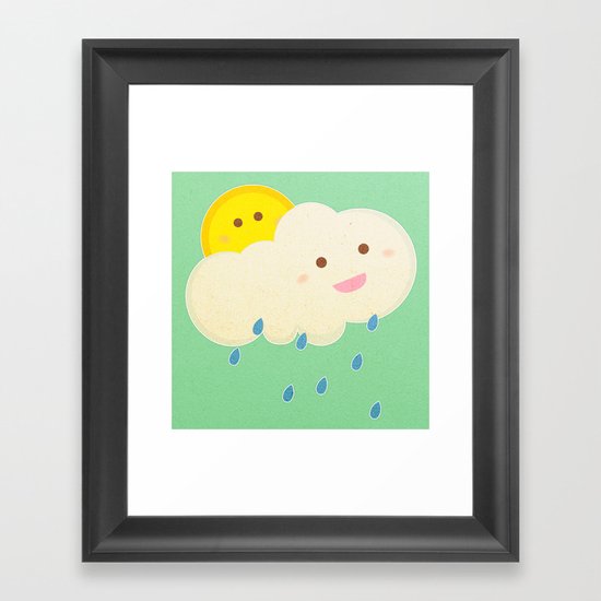 Raining day Framed Art Print