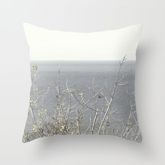 Branches at the sea Throw Pillow