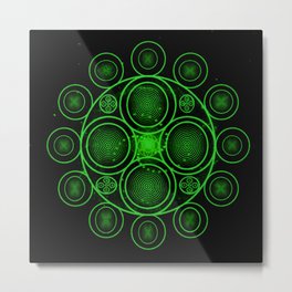 Spiritual Equanimity 14 (Green) Metal Print | Graphicdesign, Digital, Mandala 