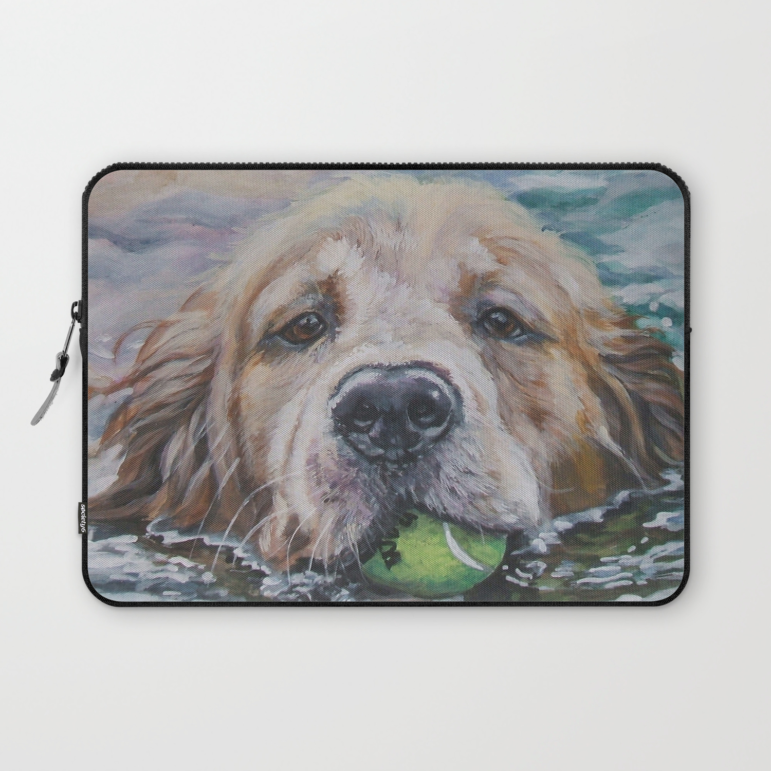 Golden Retriever Dog Portrait Painting By L A Shepard Fine Art