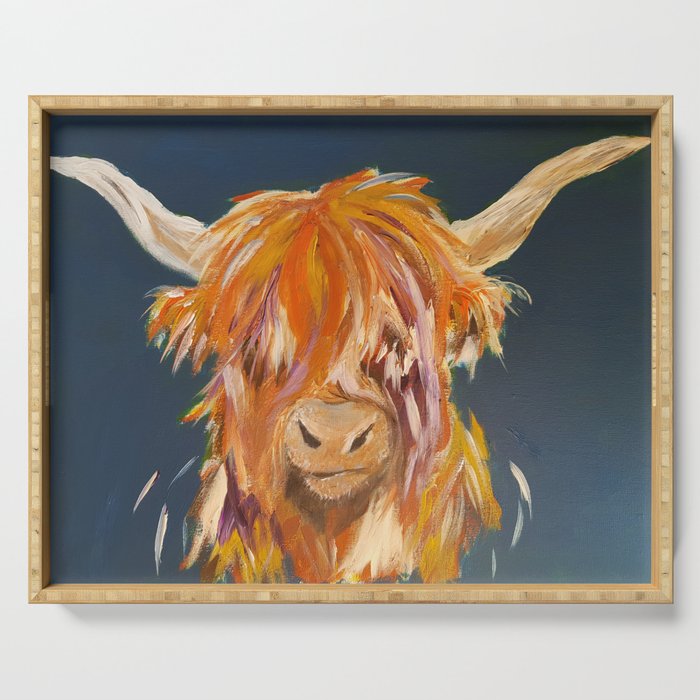 Bonnie Highland Cow Serving Tray