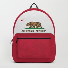 California Flag of California Bear Flag Symbol West Coast State Flags Backpack