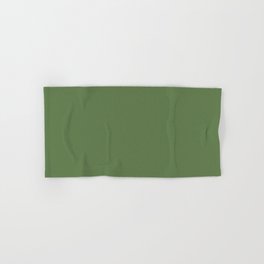Dark Green Solid Color Pantone Campsite 18-0323 TCX Shades of Green Hues Hand & Bath Towel