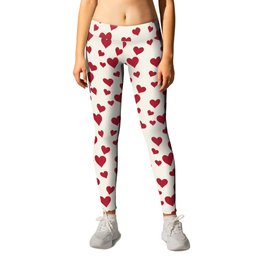 Cute Valentines Day Heart Pattern Lover Leggings