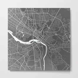 Richmond USA Modern Map Art Print Metal Print