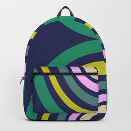 Hourglass Rainbow in Navy and Green Backpack