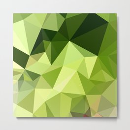 Electric Lime Green Abstract Low Polygon Background Metal Print | Abstract, Digital, Vector, Illustration 