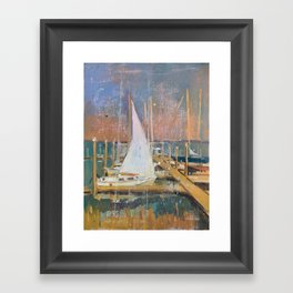 Vintage Harbor by John Beard Framed Art Print