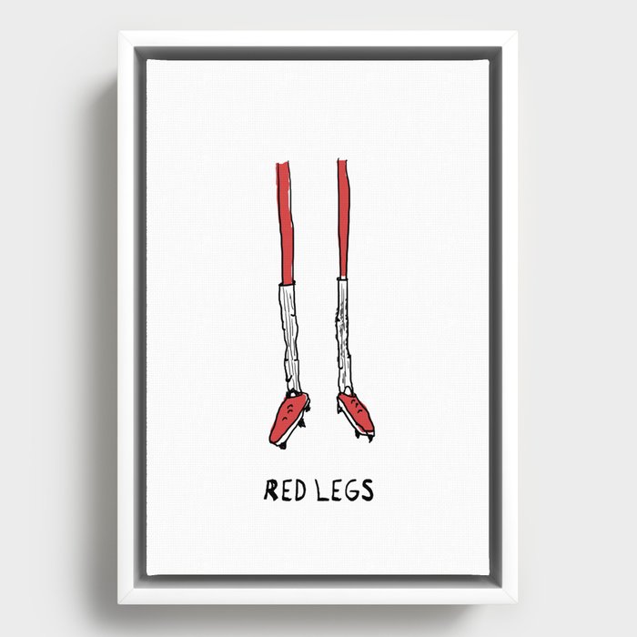 Red Legs Framed Canvas
