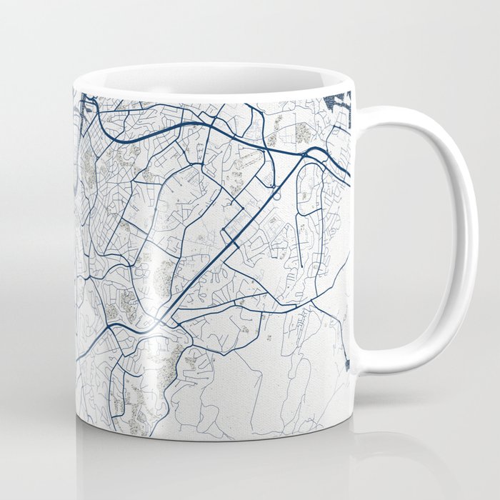 Trondheim City Map of Norway - Coastal Coffee Mug
