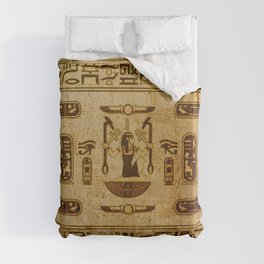 Vintage Egyptian Ornament  Old Papyrus Duvet Cover