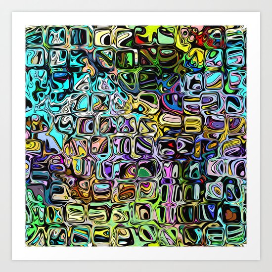 Abstract Blended Colors Art Print