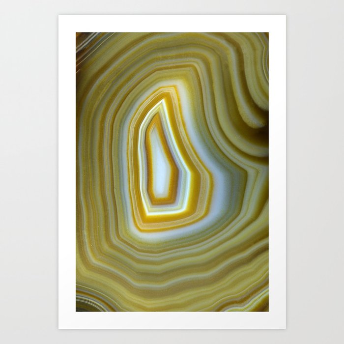 The world of gems - yellow agate Art Print