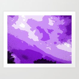 Colorized abstract sky  Art Print