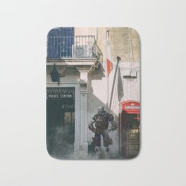 Future Police Bath Mat | Robot, Phonebooth, Digital, Steam, Malta, Police, Smoke, Flag, Collage, Robocop 