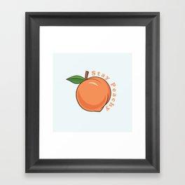 Stay Peachy Framed Art Print
