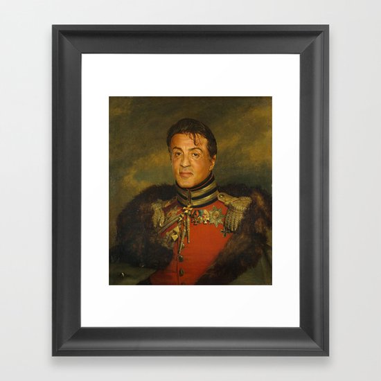 Sylvester Stallone - replaceface Framed Art Print