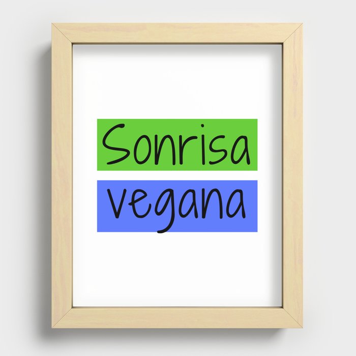 Sonrisa vegana | Vegan smile Recessed Framed Print