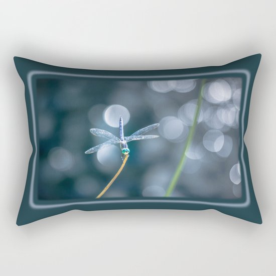 Air bokeh dragonfly Rectangular Pillow
