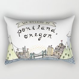 We Belong in Portland Rectangular Pillow