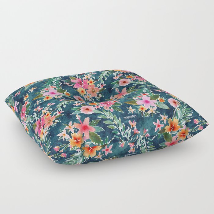 TROPICAL WONDER Hibiscus Floral Floor Pillow