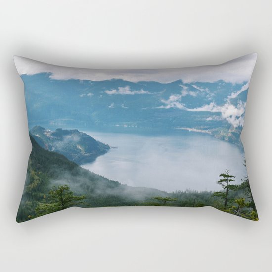 Fog over the water in Squamish BC Rectangular Pillow
