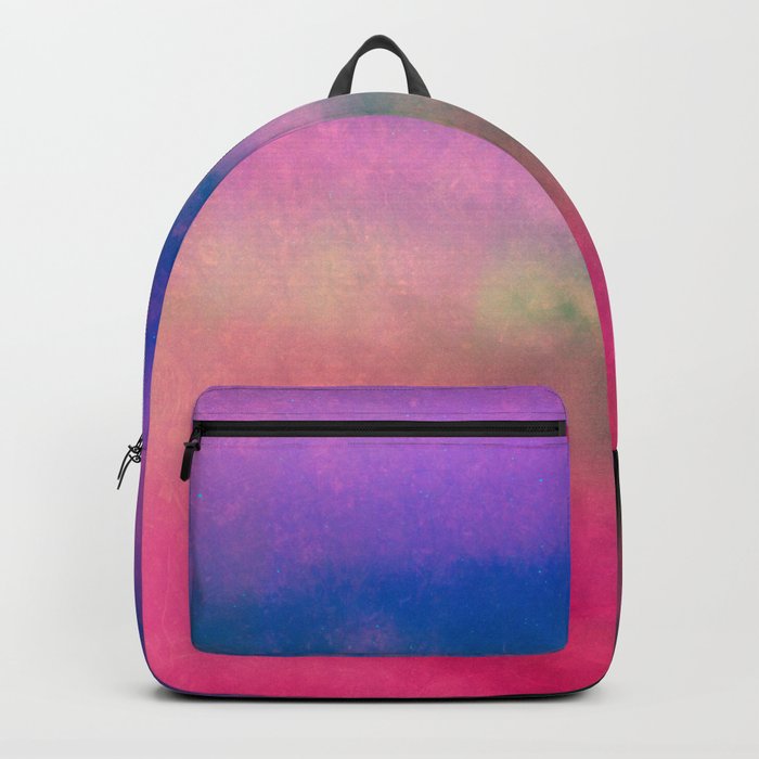 Fog Forest Mountain - Pink Rainbow Northern Lights Backpack