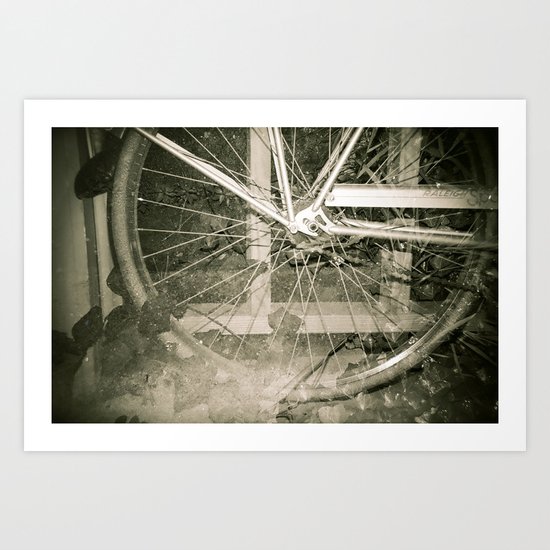Sepia Bike Art Print